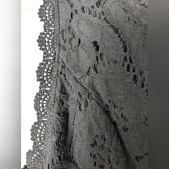 City Studio Juniors Lace Trim Mini Fit & Flare Dress Size 13 Black - Picture 5 of 10